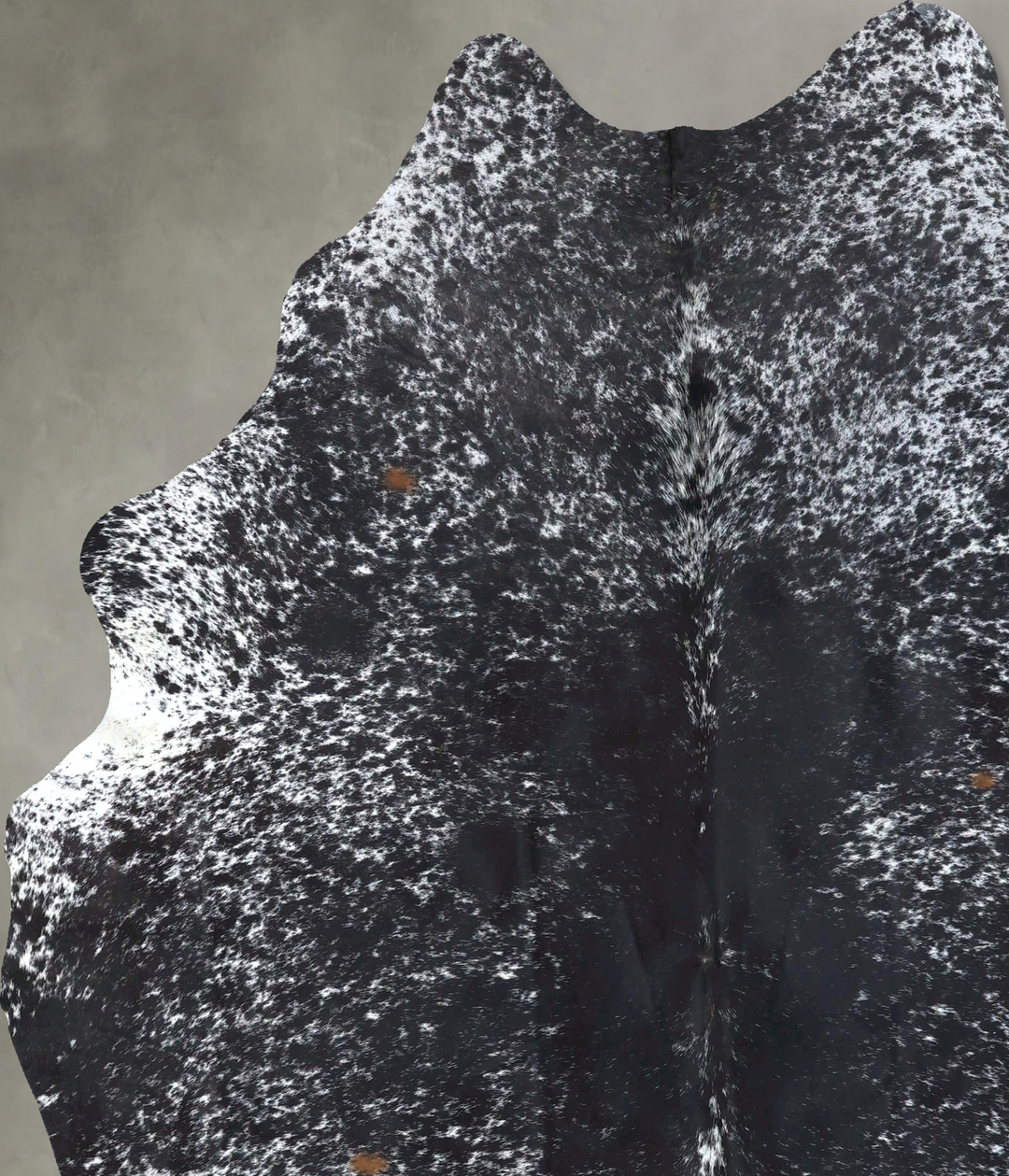 Salt and Pepper Black X-Large Brazilian Cowhide Rug 7'4"H x 6'3"W #B19