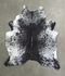 Salt and Pepper Black X-Large Brazilian Cowhide Rug 7'11