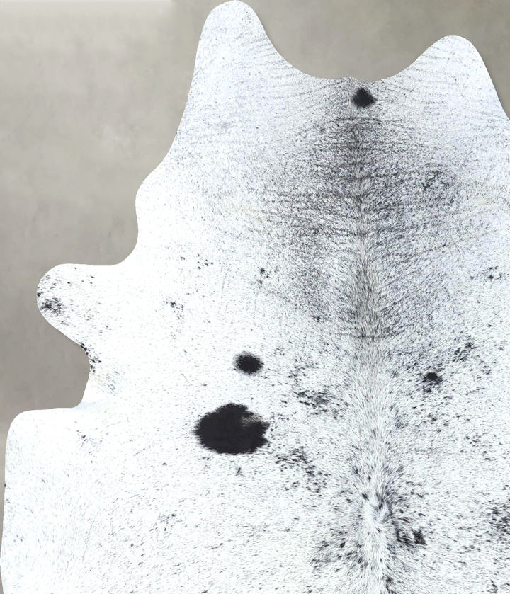 Salt and Pepper Black X-Large Brazilian Cowhide Rug 7'8"H x 6'2"W #B19711 by Hudson Hides