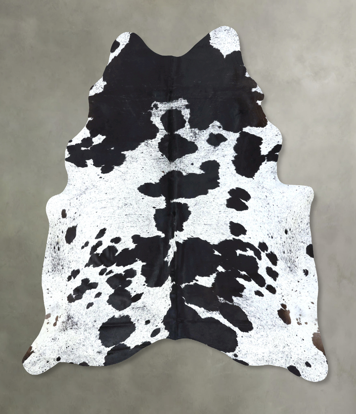 Black and White XX-Large Brazilian Cowhide Rug 7'9"H x 6'8"W #B19712 by Hudson Hides