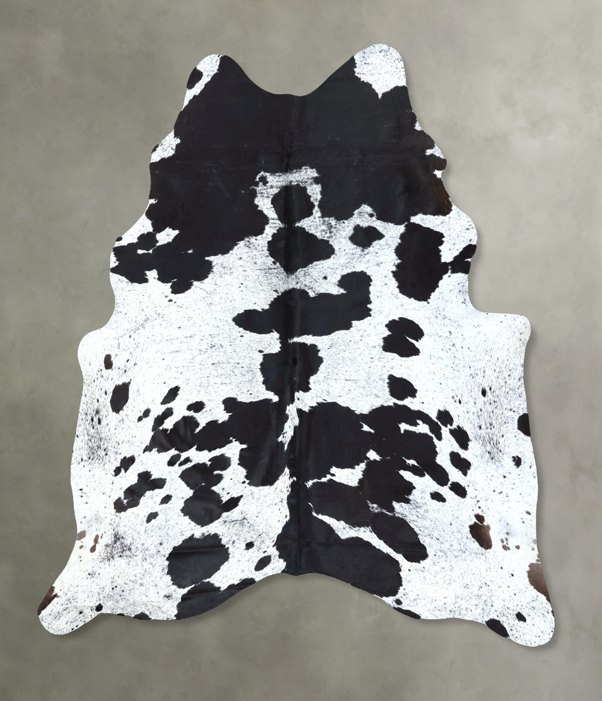 Black and White XX-Large Brazilian Cowhide Rug 7'9"H x 6'8"W #B19712 by Hudson Hides