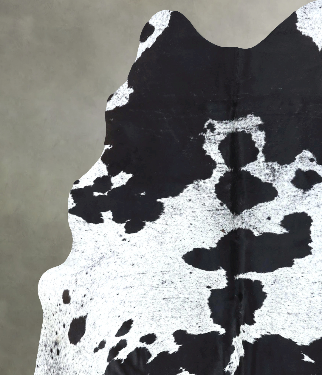 Black and White XX-Large Brazilian Cowhide Rug 7'9"H x 6'8"W #B19712 b