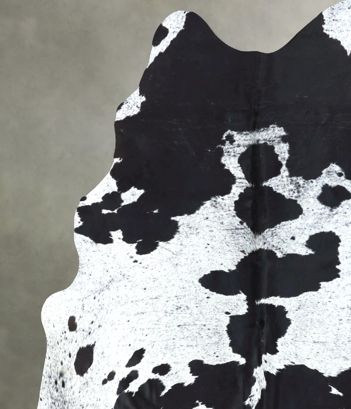 Black and White XX-Large Brazilian Cowhide Rug 7'9"H x 6'8"W #B19712 by Hudson Hides
