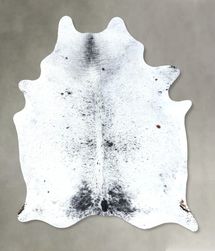 Salt and Pepper Black XX-Large Brazilian Cowhide Rug 8'2"H x 6'4"W #B19714 by Hudson Hides