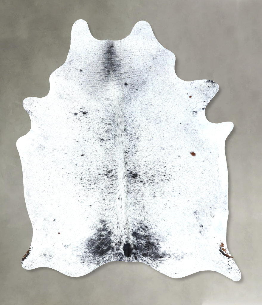 Salt and Pepper Black XX-Large Brazilian Cowhide Rug 8'2"H x 6'4"W #B19714 by Hudson Hides