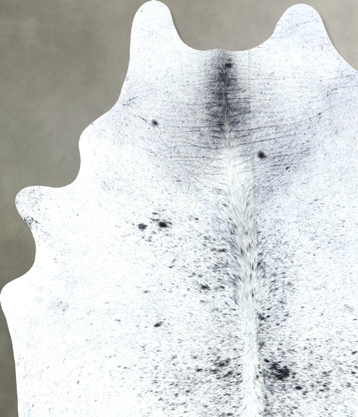 Salt and Pepper Black XX-Large Brazilian Cowhide Rug 8'2"H x 6'4"W #B19714 by Hudson Hides