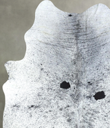 Salt and Pepper Black X-Large Brazilian Cowhide Rug 8'1"H x 5'10"W #B19715 by Hudson Hides