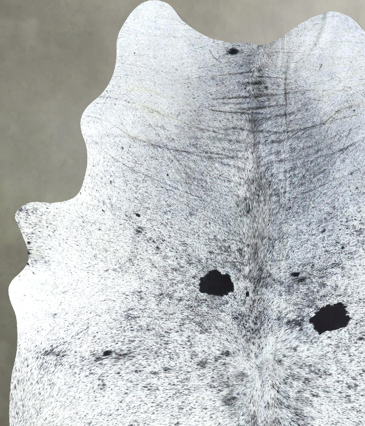 Salt and Pepper Black X-Large Brazilian Cowhide Rug 8'1"H x 5'10"W #B19715 by Hudson Hides
