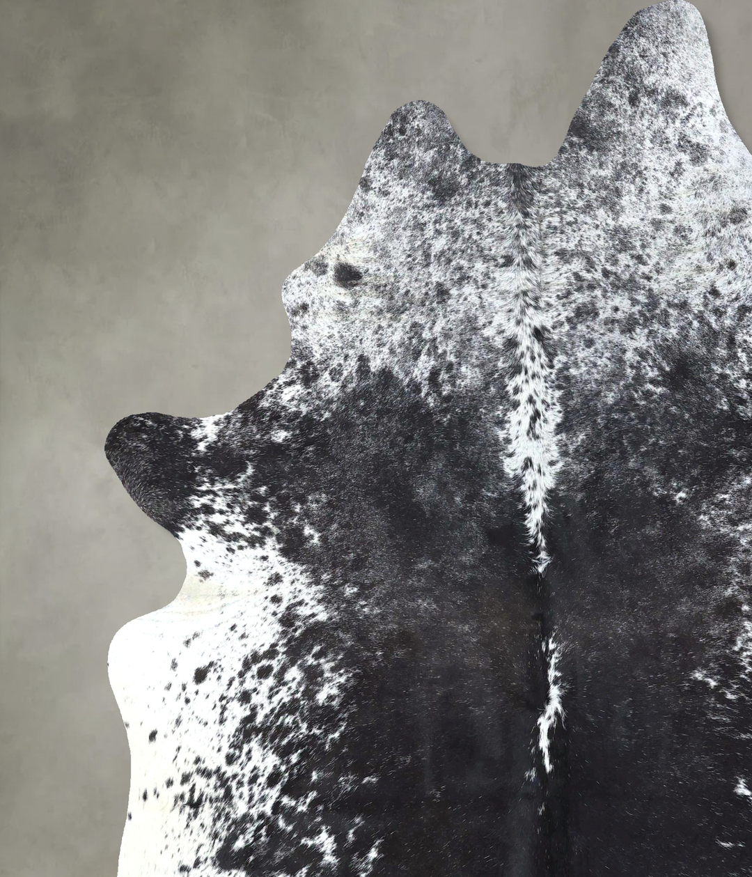 Salt and Pepper Black XX-Large Brazilian Cowhide Rug 7'10"H x 6'5"W #B