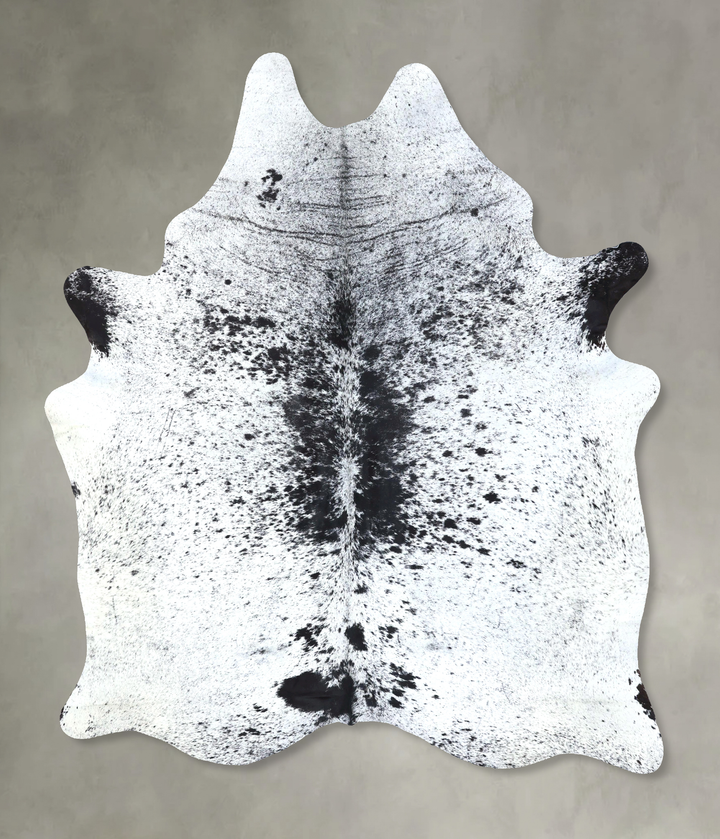 Salt and Pepper Black XX-Large Brazilian Cowhide Rug 8'7"H x 6'6"W #B19722 by Hudson Hides