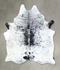 Salt and Pepper Black XX-Large Brazilian Cowhide Rug 8'7