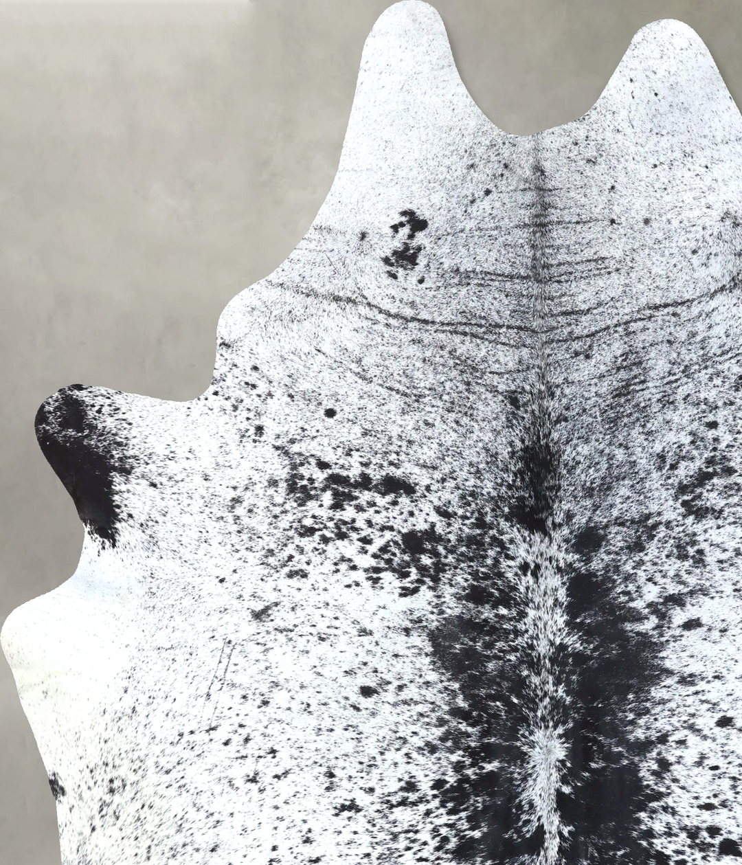 Salt and Pepper Black XX-Large Brazilian Cowhide Rug 8'7"H x 6'6"W #B1