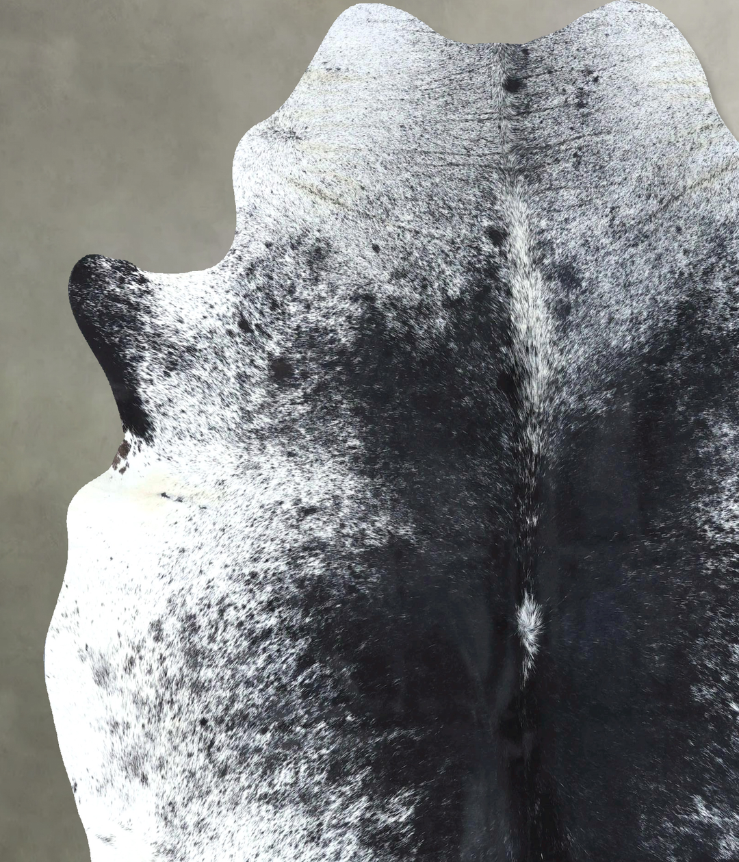 Salt and Pepper Black X-Large Brazilian Cowhide Rug 7'5"H x 6'4"W #B19