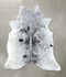 Salt and Pepper Black X-Large Brazilian Cowhide Rug 7'7