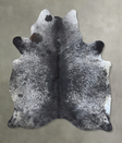 Salt and Pepper Black X-Large Brazilian Cowhide Rug 7'7"H x 5'10"W #B19729 by Hudson Hides