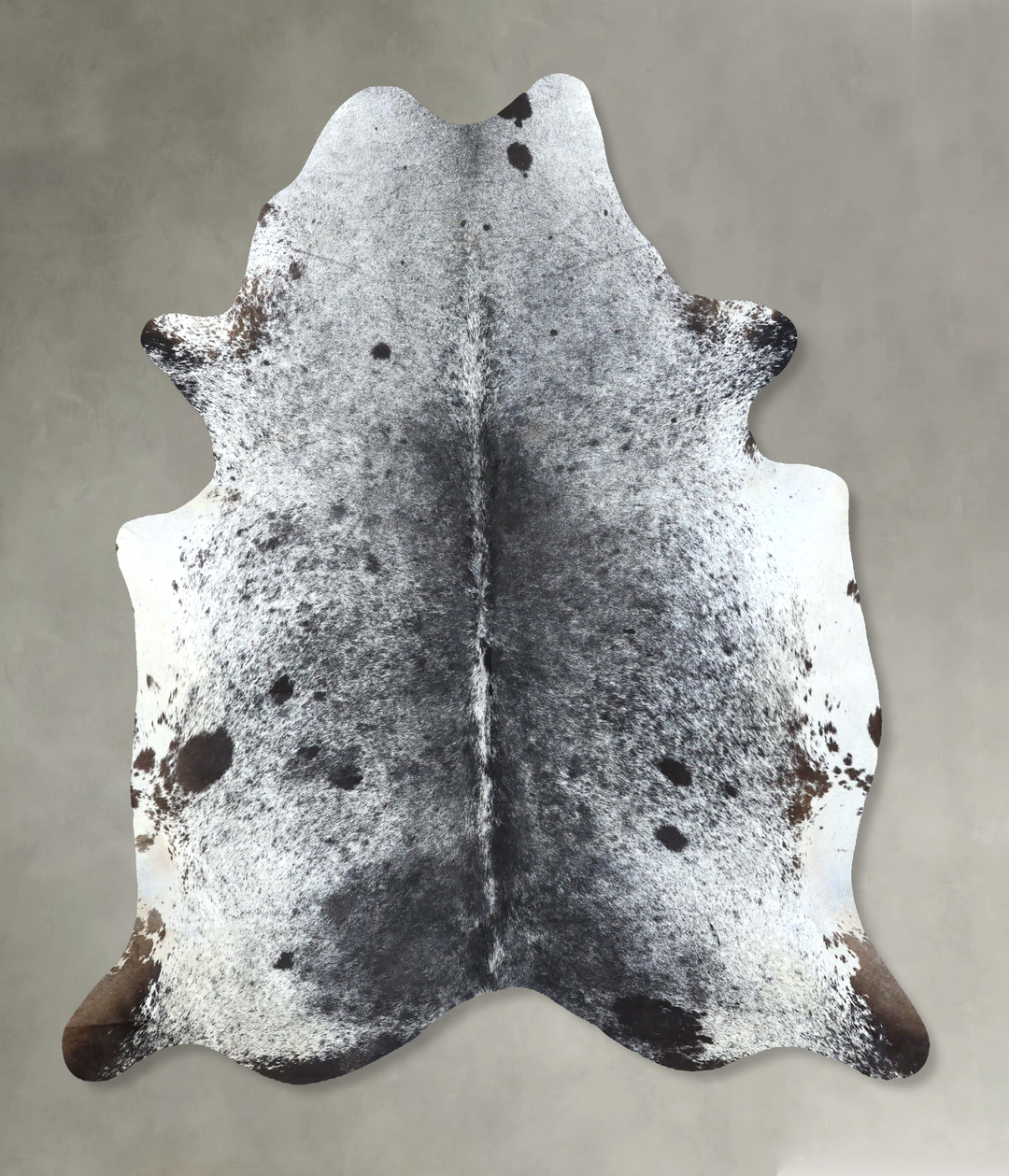Salt and Pepper Black X-Large Brazilian Cowhide Rug 7'4"H x 6'4"W #B19