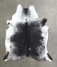 Salt and Pepper Black X-Large Brazilian Cowhide Rug 7'6"H x 6'1"W #B19731 by Hudson Hides