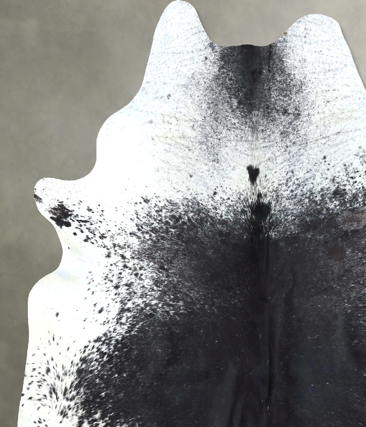 Salt and Pepper Black Cowhide Rug #B19731