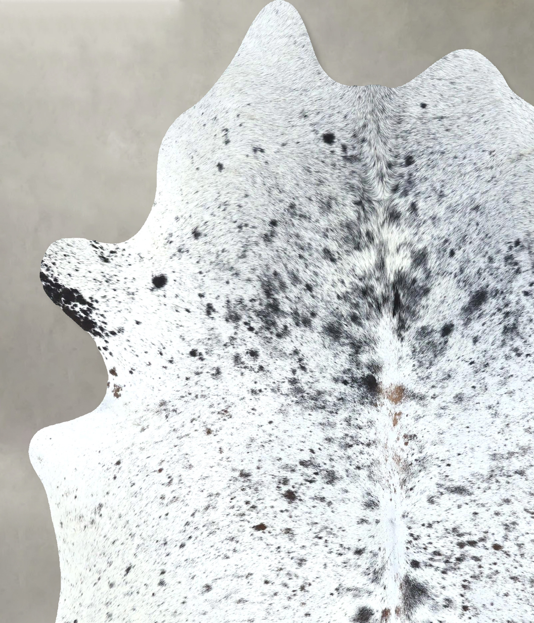 Salt and Pepper Black X-Large Brazilian Cowhide Rug 7'11"H x 6'3"W #B1