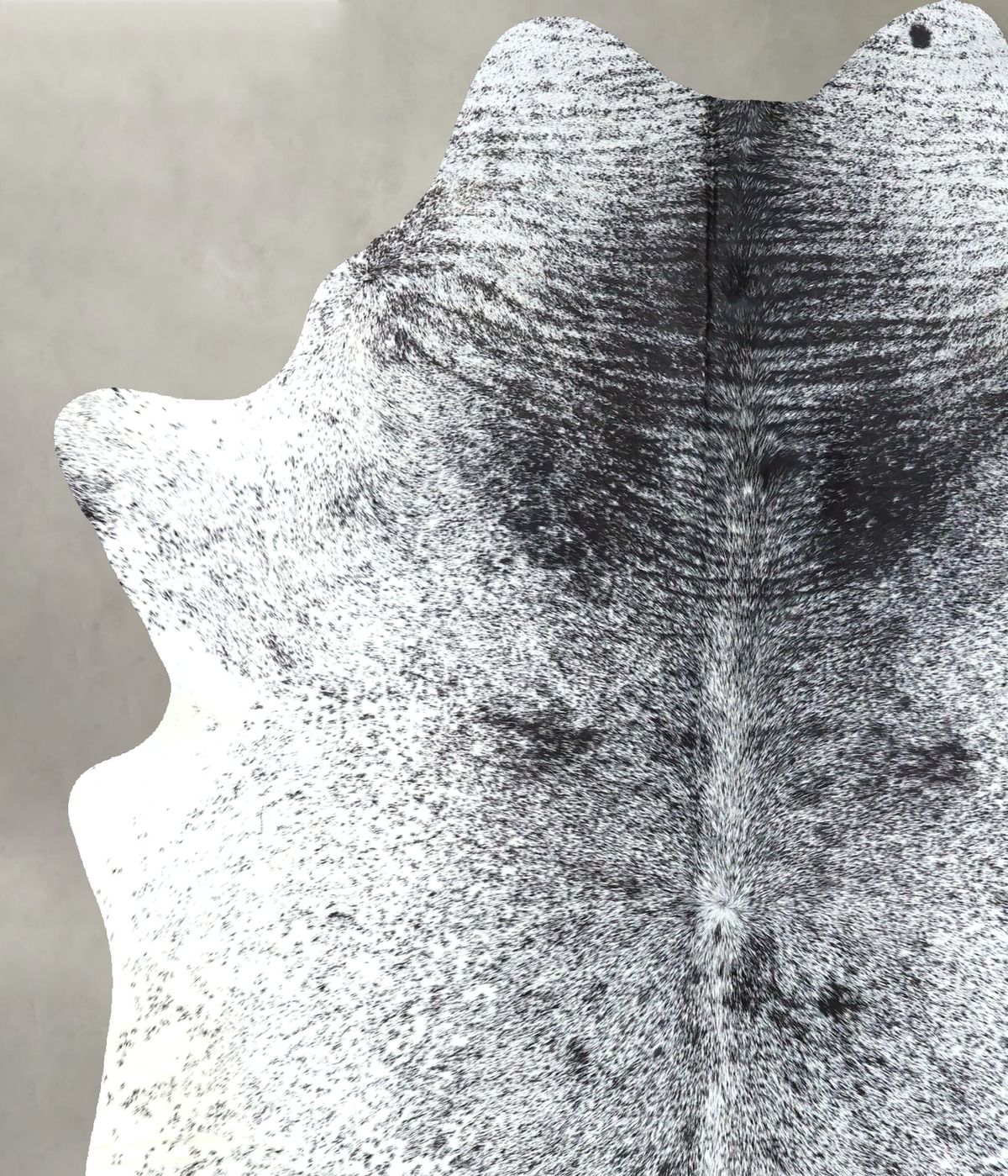Salt and Pepper Black Cowhide Rug #B19742