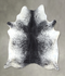 Salt and Pepper Black X-Large Brazilian Cowhide Rug 7'10