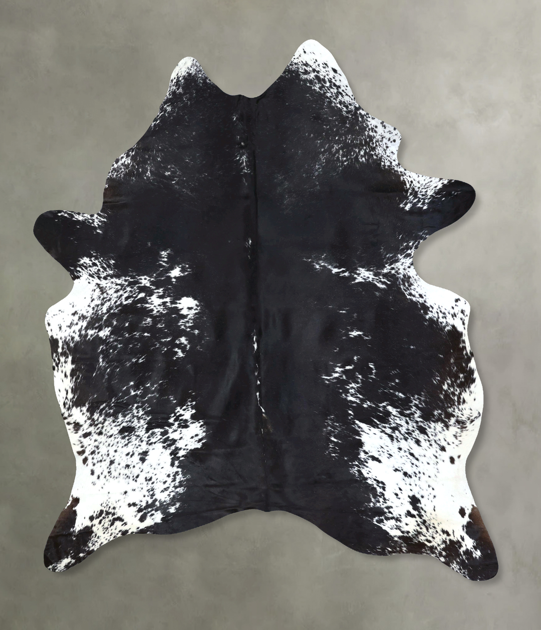 Salt and Pepper Black XX-Large Brazilian Cowhide Rug 8'11"H x 6'4"W #B