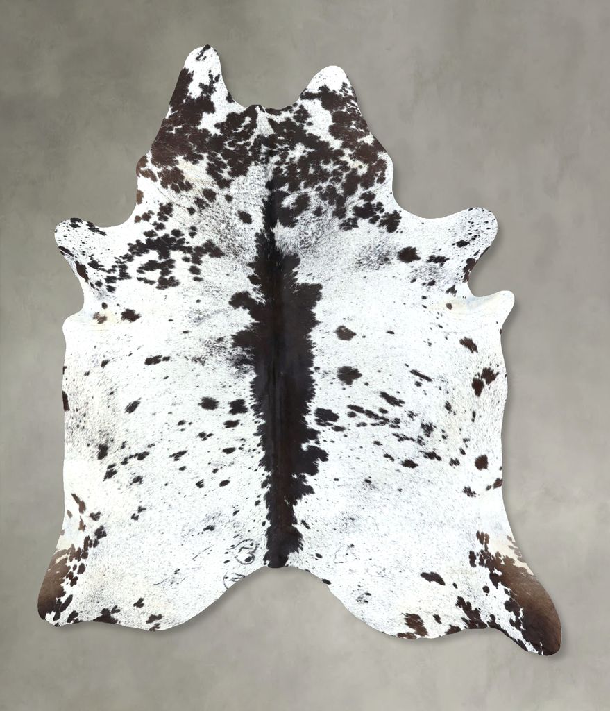 Salt and Pepper Black X-Large Brazilian Cowhide Rug 7'11"H x 6'1"W #B19748 by Hudson Hides