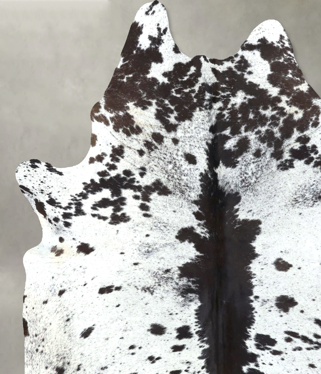 Salt and Pepper Black X-Large Brazilian Cowhide Rug 7'11"H x 6'1"W #B1