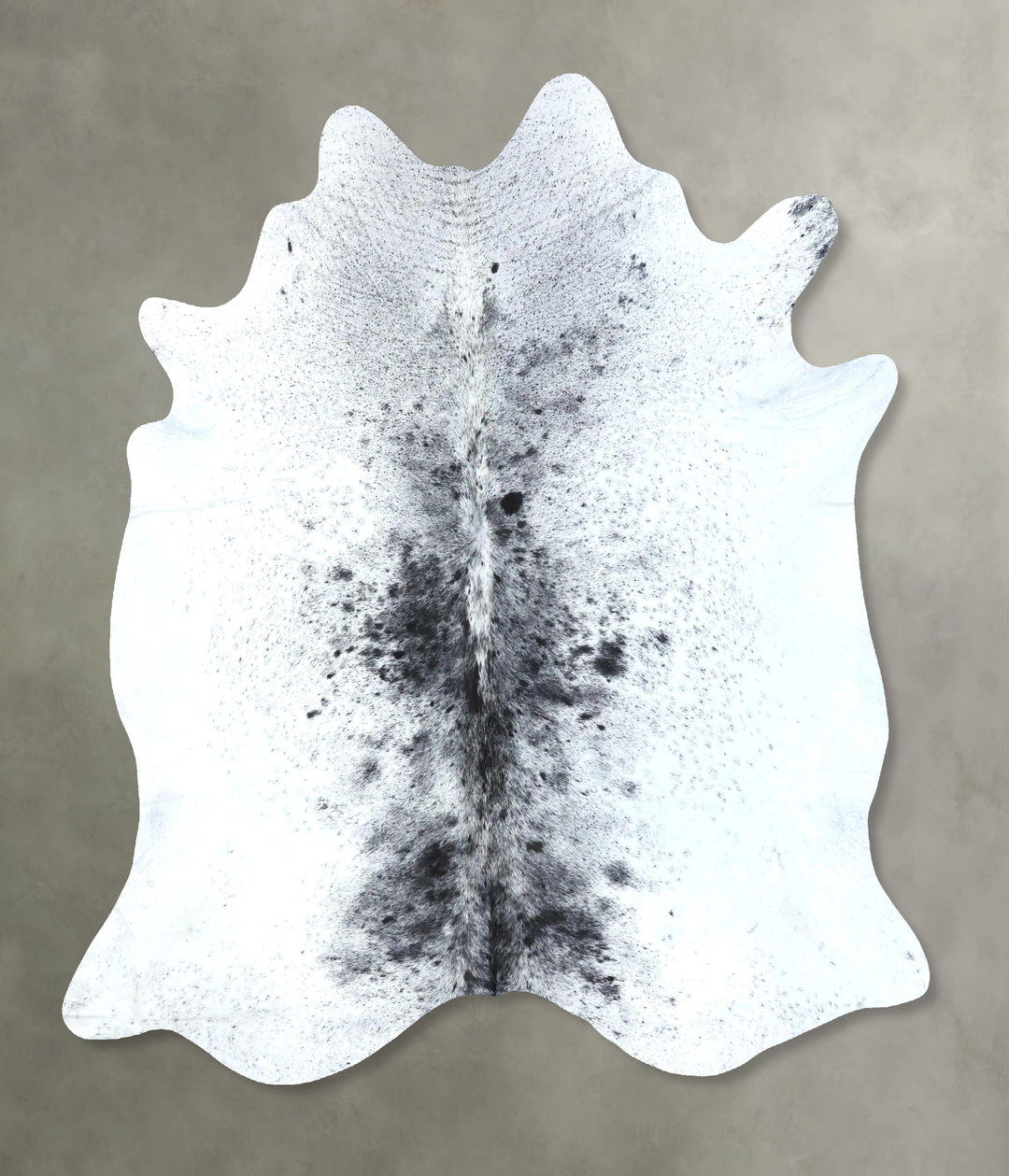 Salt and Pepper Black X-Large Brazilian Cowhide Rug 6'11"H x 6'5"W #B1