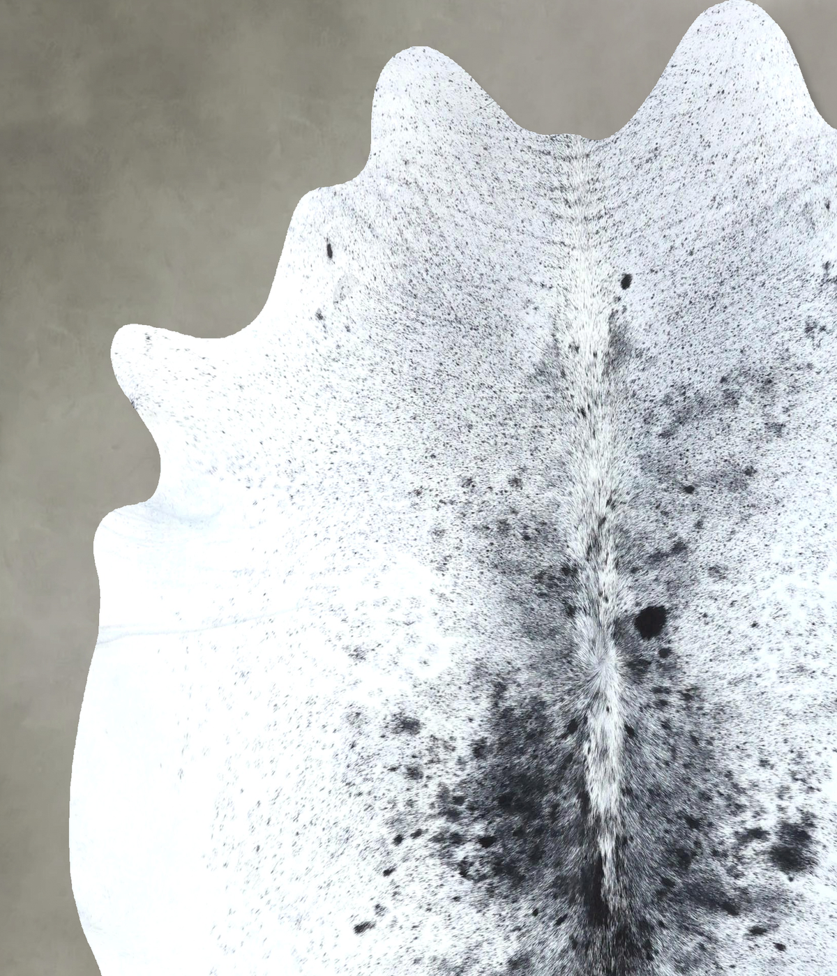 Salt and Pepper Black Cowhide Rug #B19750