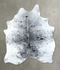 Salt and Pepper Black X-Large Brazilian Cowhide Rug 7'10