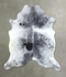 Salt and Pepper Black XX-Large Brazilian Cowhide Rug 7'11