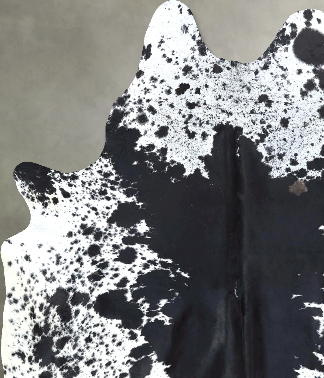 Salt and Pepper Black X-Large Brazilian Cowhide Rug 7'7"H x 5'11"W #B1