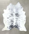 Salt and Pepper Black X-Large Brazilian Cowhide Rug 7'10