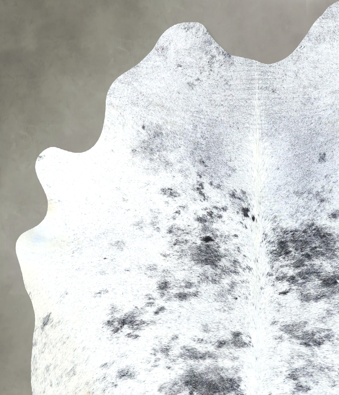 Salt and Pepper Black X-Large Brazilian Cowhide Rug 7'10"H x 6'4"W #B1