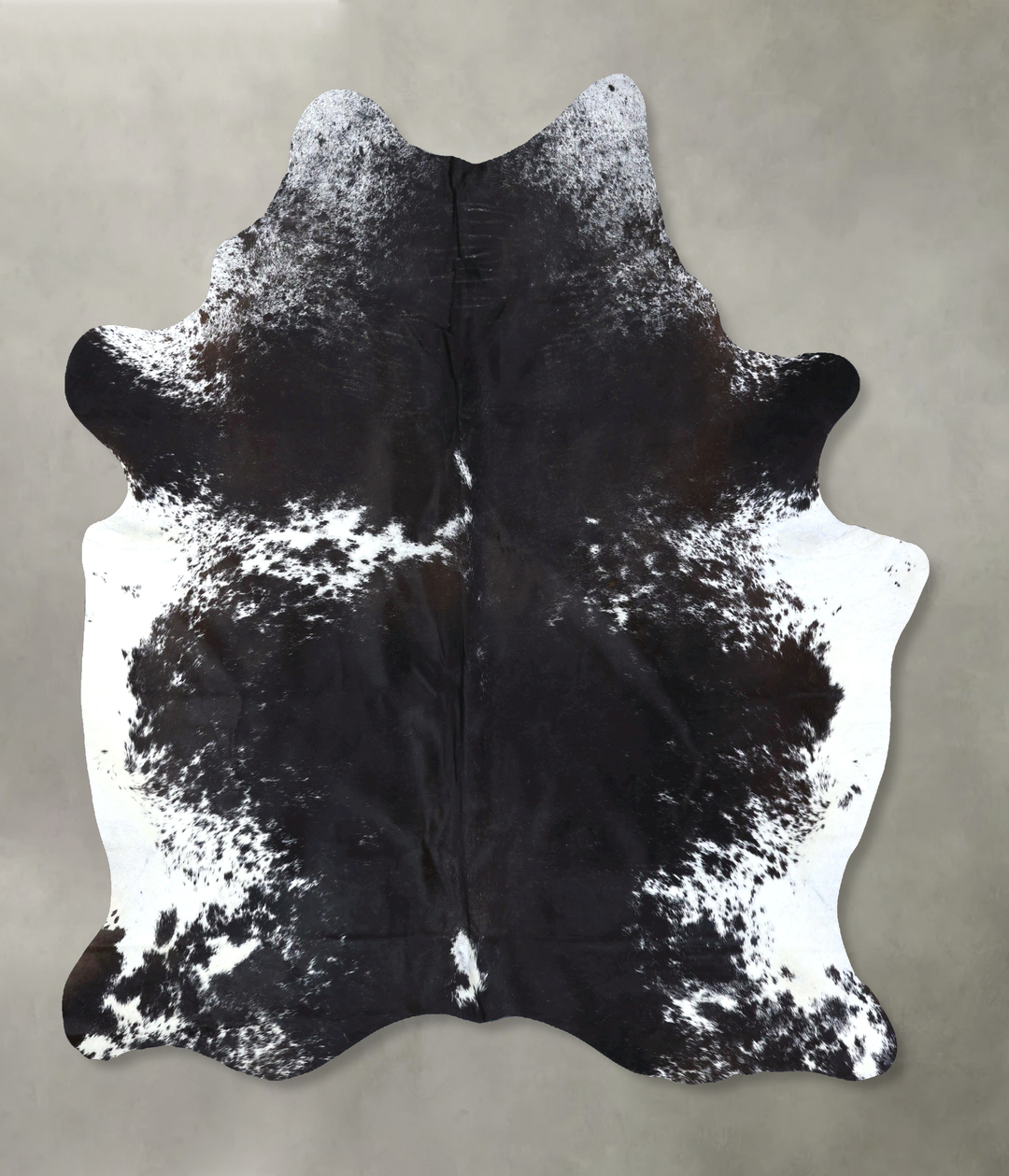 Salt and Pepper Black XX-Large Brazilian Cowhide Rug 8'0"H x 6'7"W #B1