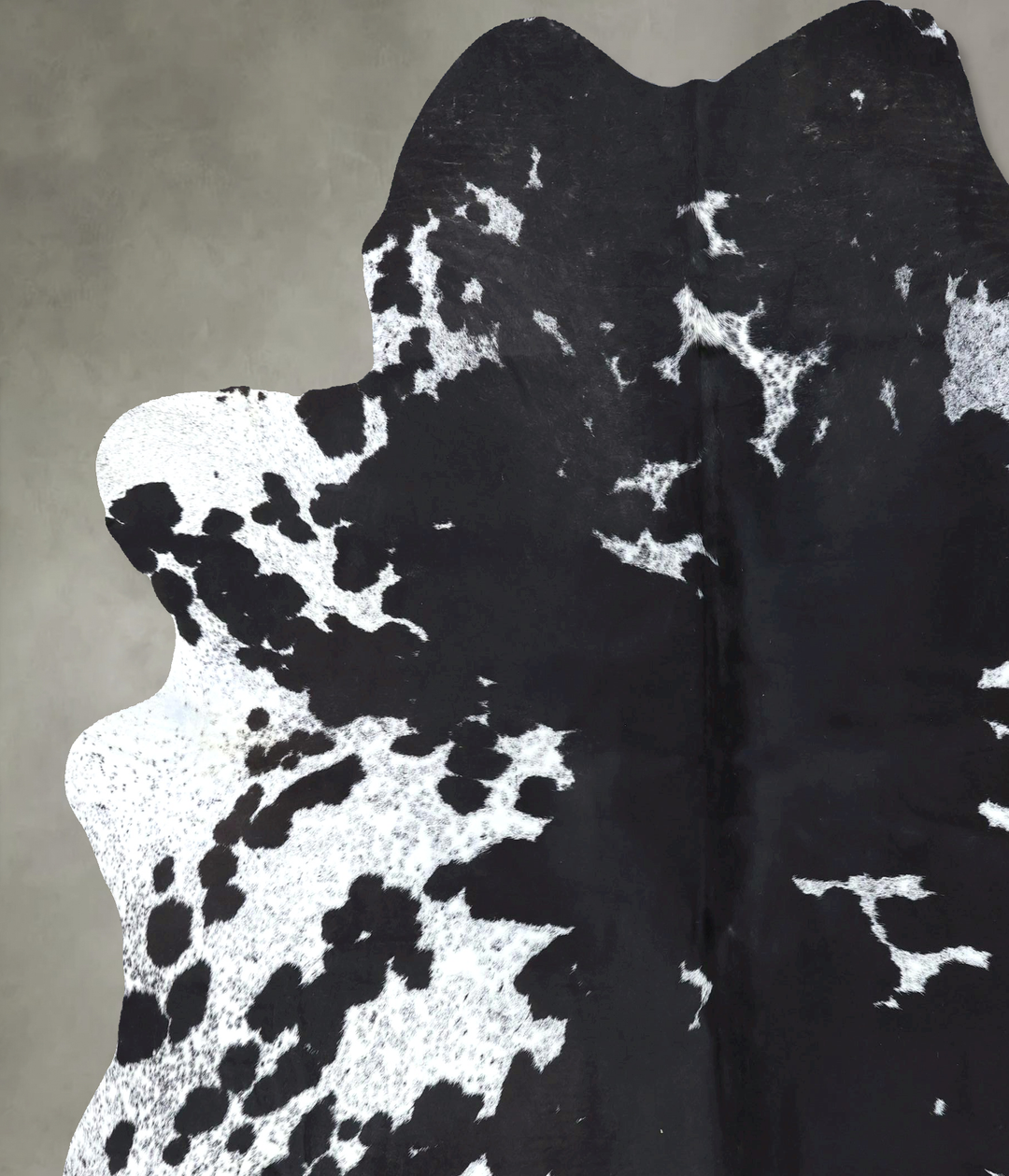 Salt and Pepper Black XX-Large Brazilian Cowhide Rug 8'2"H x 7'1"W #B1
