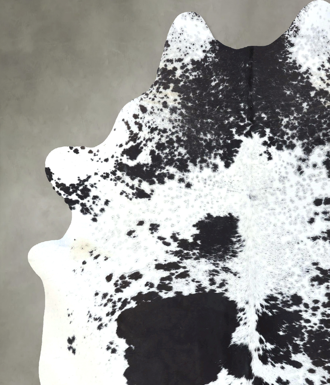 Salt and Pepper Black XX-Large Brazilian Cowhide Rug 8'5"H x 6'5"W #B1