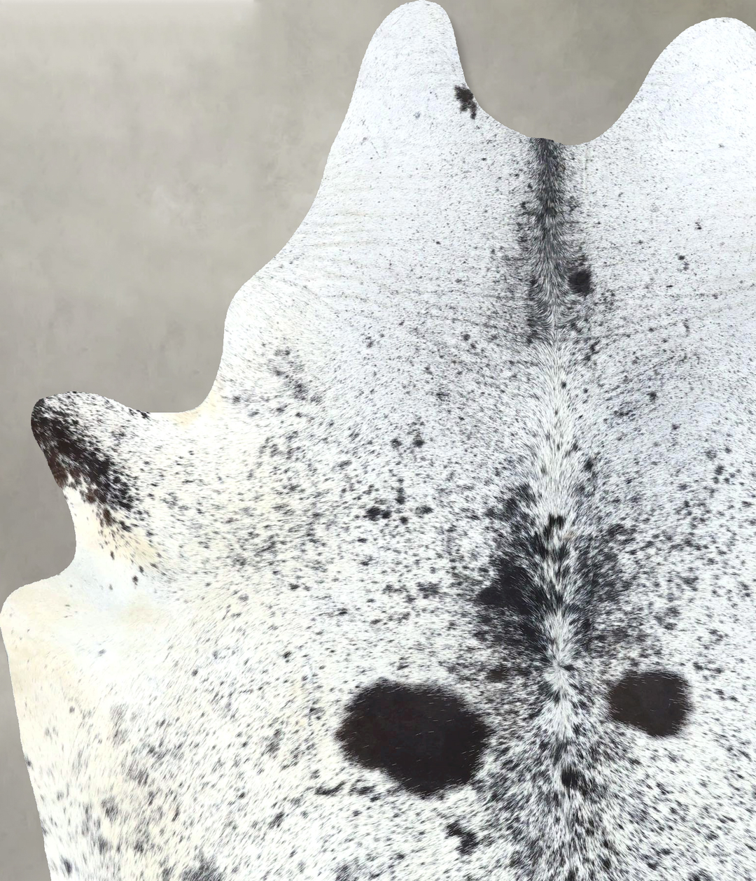 Salt and Pepper Black X-Large Brazilian Cowhide Rug 7'9"H x 6'0"W #B19