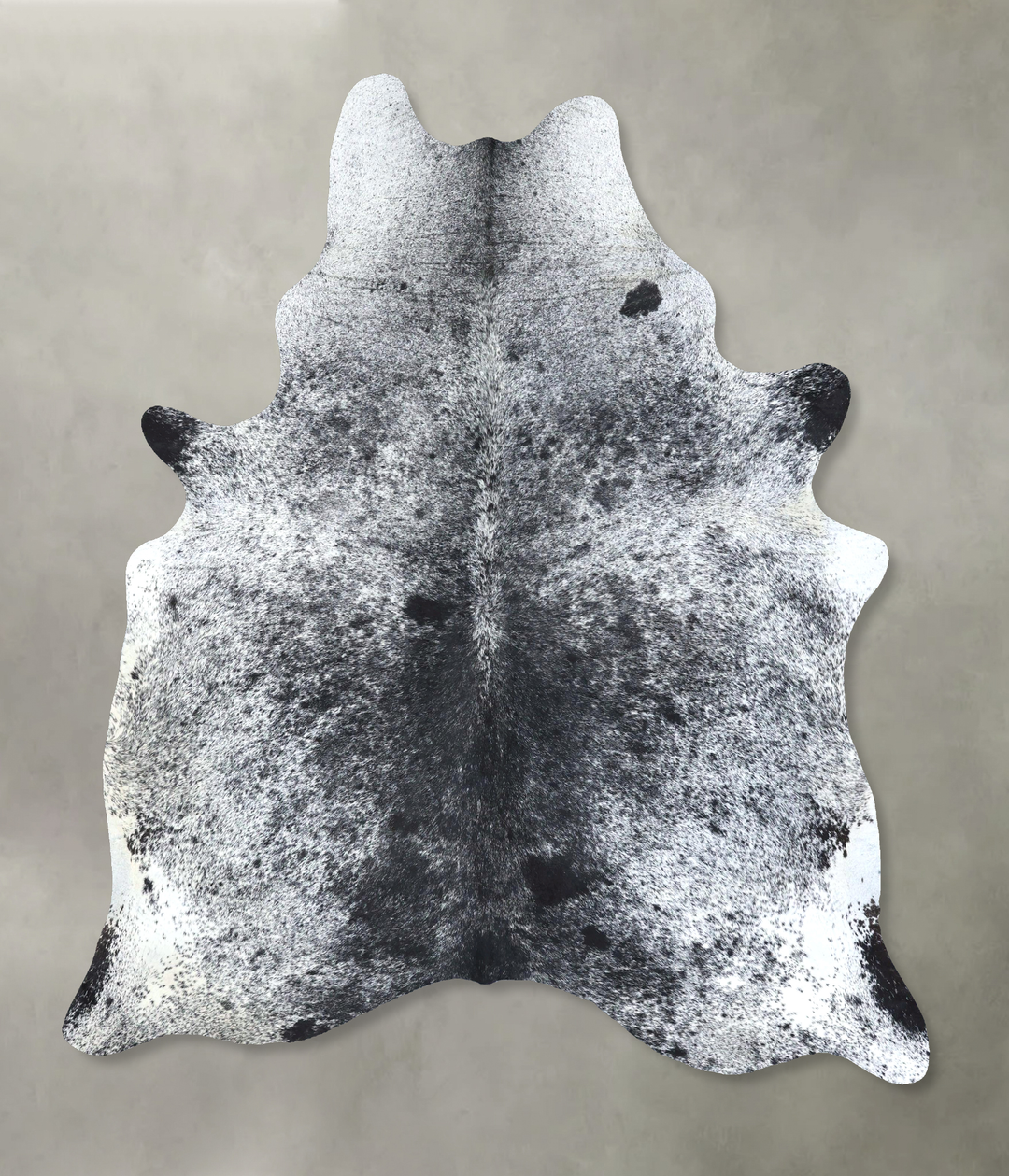 Salt and Pepper Black X-Large Brazilian Cowhide Rug 7'9"H x 6'1"W #B19