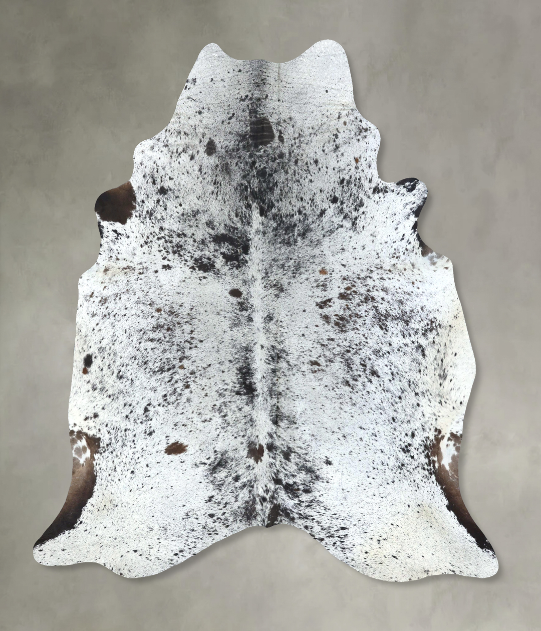 Salt and Pepper Black XX-Large Brazilian Cowhide Rug 7'11"H x 6'8"W #B