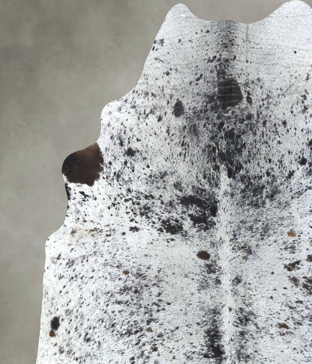 Salt and Pepper Black XX-Large Brazilian Cowhide Rug 7'11"H x 6'8"W #B