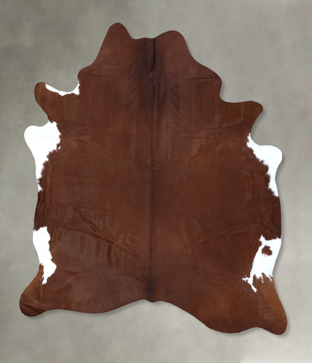 Solid Brown X-Large Brazilian Cowhide Rug 7'9"H x 6'5"W #B19776 by Hud