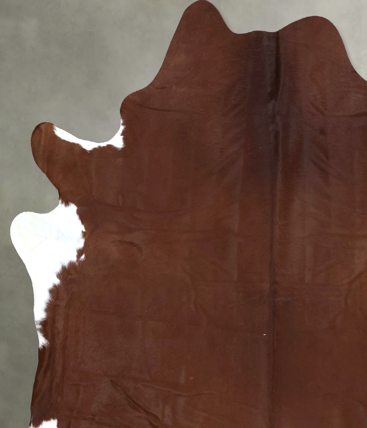 Solid Brown X-Large Brazilian Cowhide Rug 7'9"H x 6'5"W #B19776 by Hudson Hides