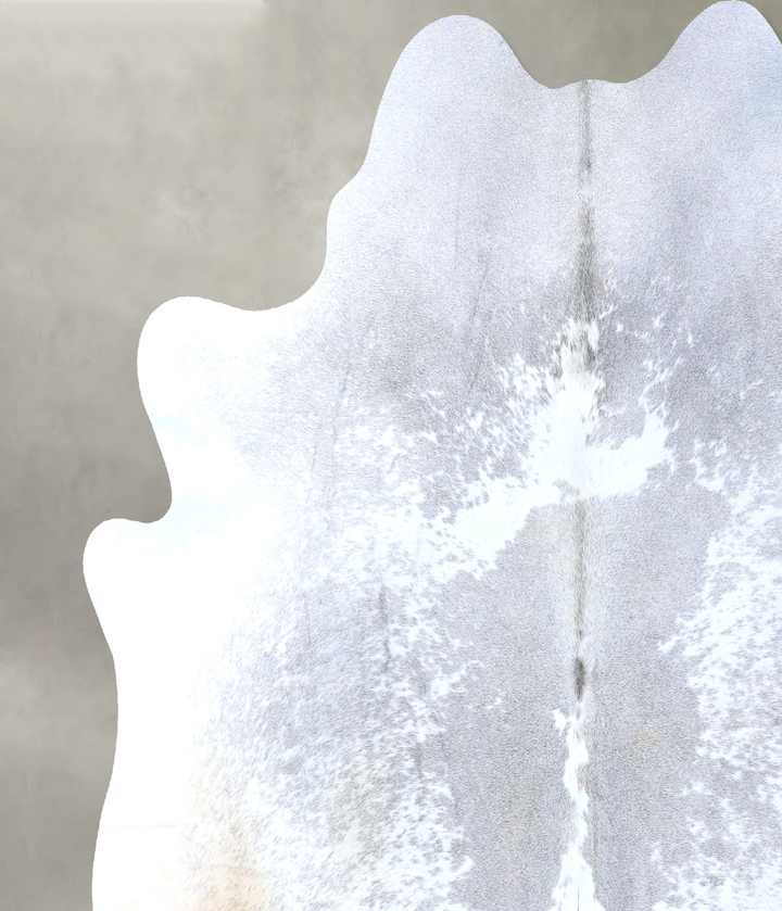 Grey with Beige XX-Large Brazilian Cowhide Rug 7'9"H x 7'0"W #B19778 by Hudson Hides