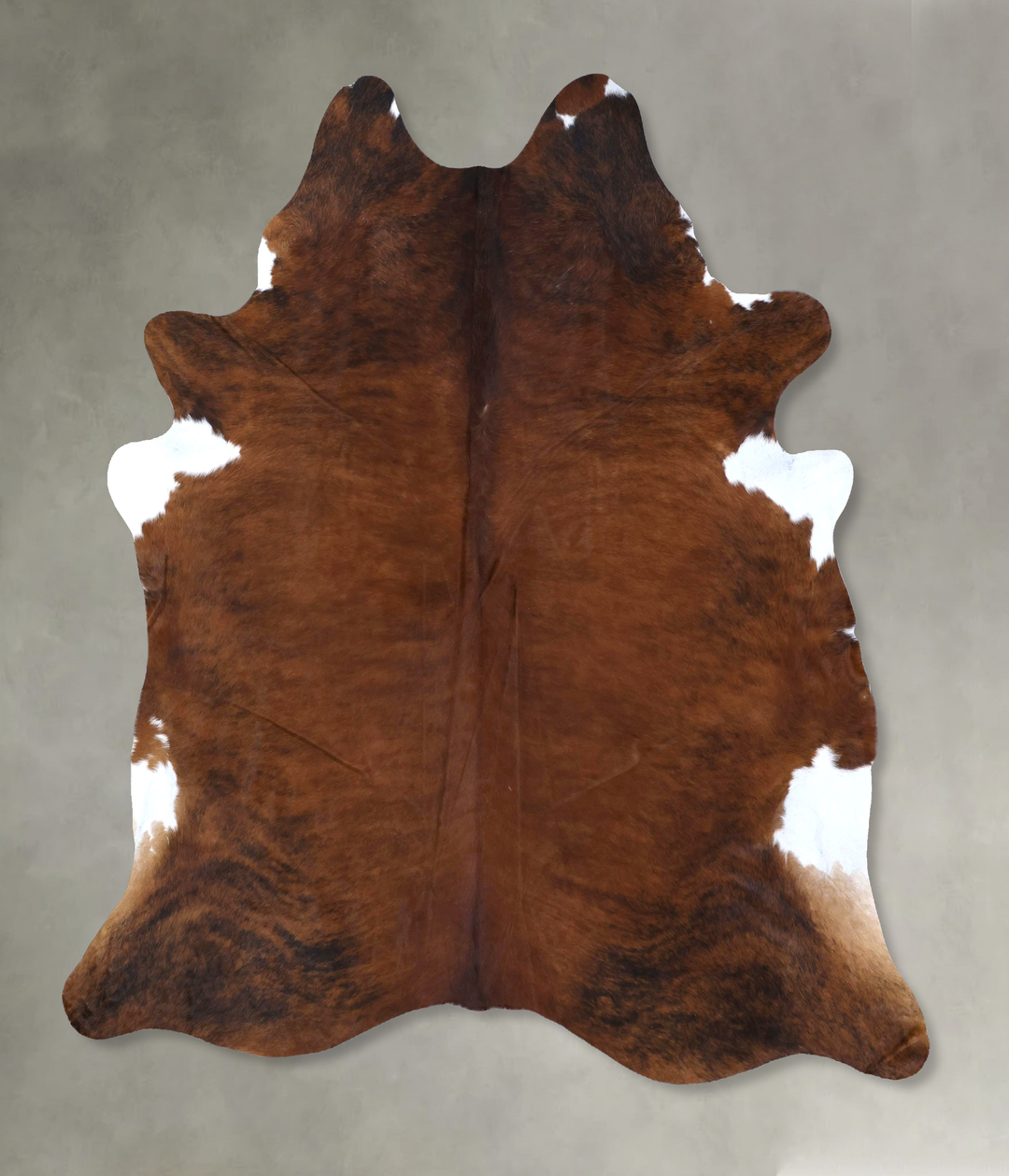 Medium Brindle X-Large Brazilian Cowhide Rug 7'4"H x 6'6"W #B19779 by 