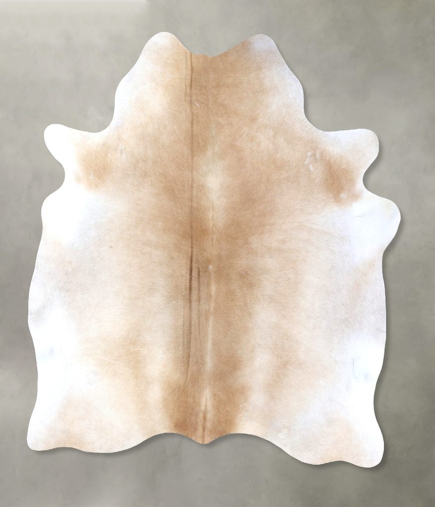 Light Caramel X-Large Brazilian Cowhide Rug 7'4"H x 6'7"W #B19785 by Hudson Hides