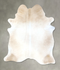 Ivory with Beige X-Large Brazilian Cowhide Rug 7'8