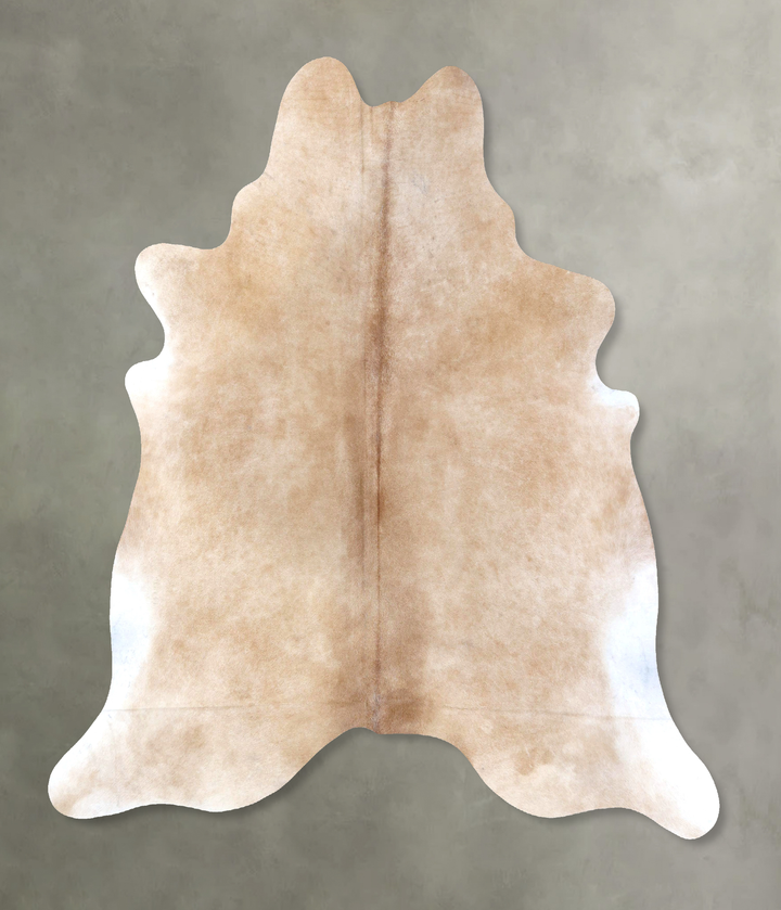 Light Caramel XX-Large Brazilian Cowhide Rug 7'7"H x 6'9"W #B19795 by Hudson Hides