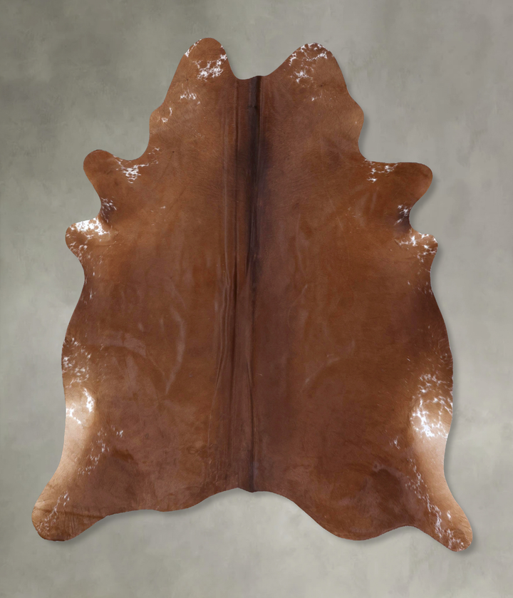 Solid Brown X-Large Brazilian Cowhide Rug 7'5"H x 6'6"W #B19796 by Hudson Hides